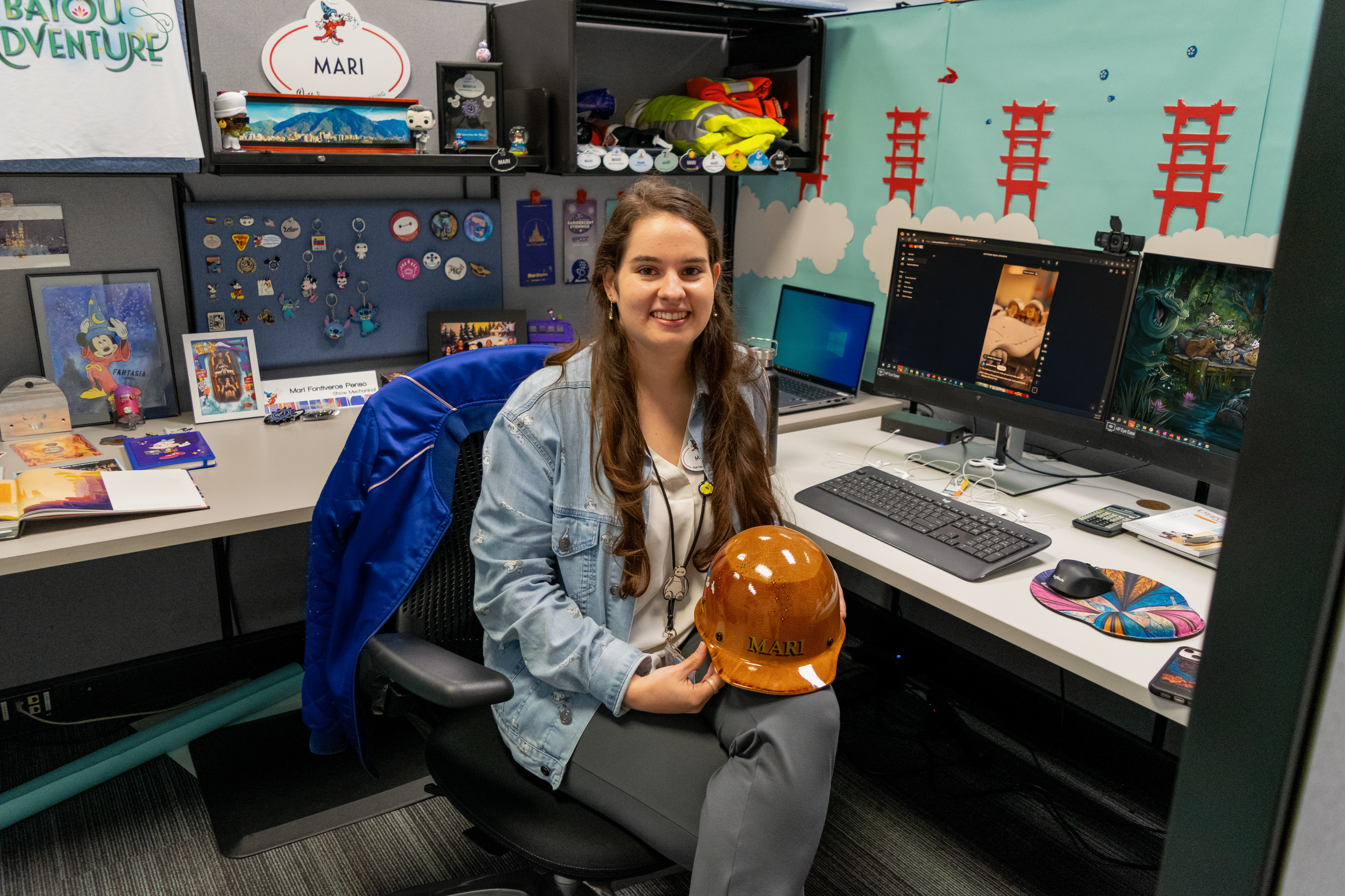 Disney Imagineer Mari Fontiveros in the Imagineering office